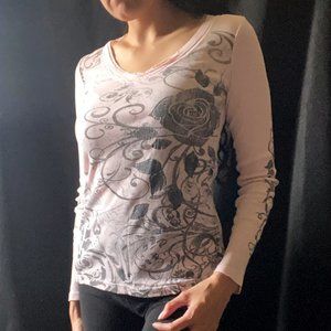 ⭐️ Mudd Thermal Floral Top - FLAW: See Description